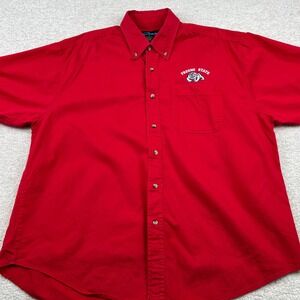 Tri-Mountain Fresno State Bulldogs Shirt Mens XL Red Cotton Short Sleeve NCAA